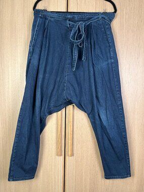 Prospective Flow Denim Drop-Crotch Wrap Pants Size M